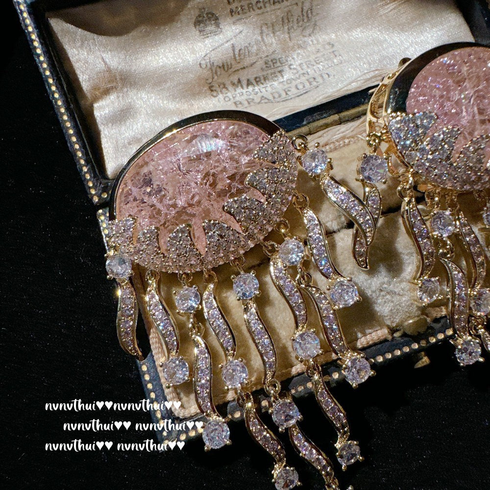 Luminous Drifter Deep Sea Jellyfish Dangle Earrings