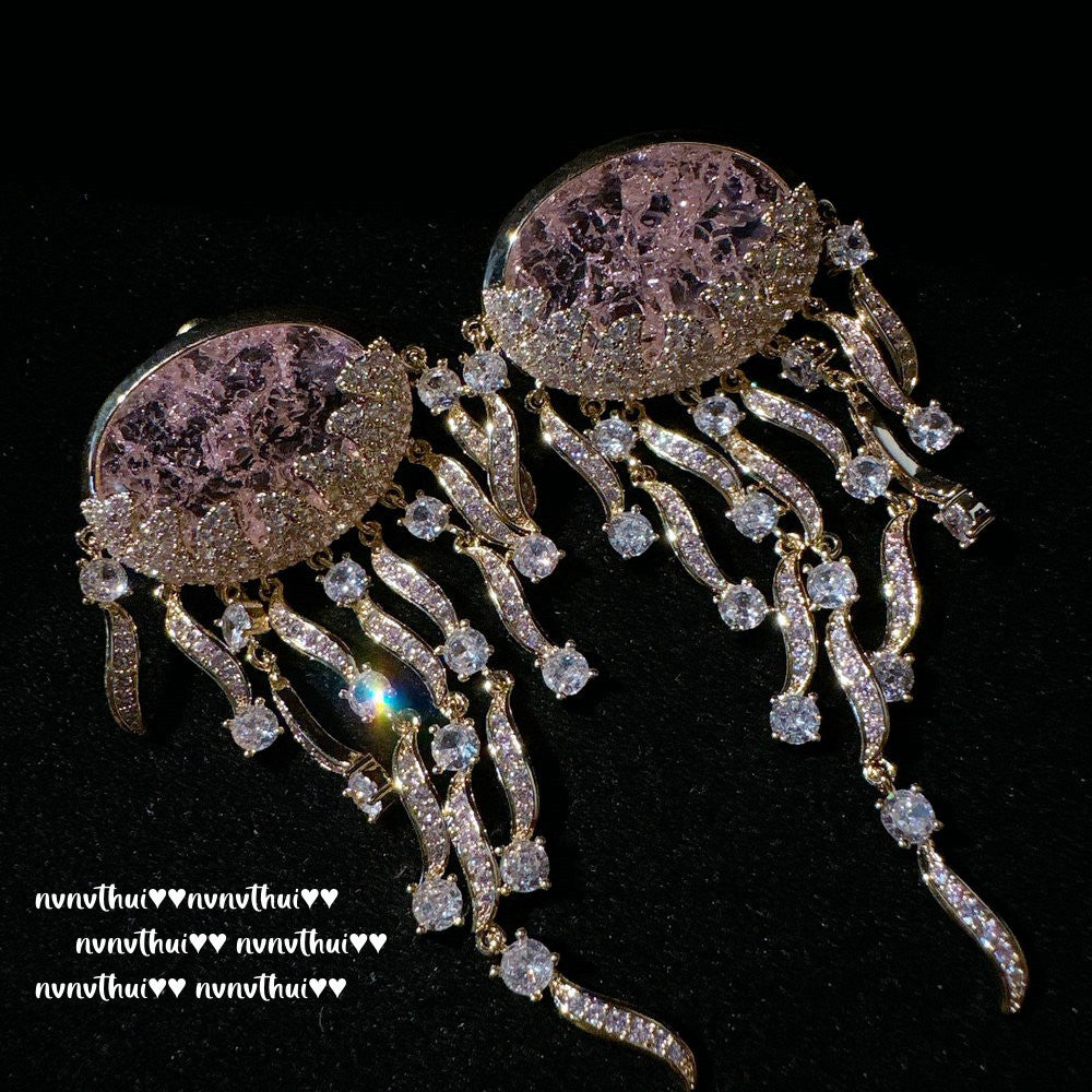 Luminous Drifter Deep Sea Jellyfish Dangle Earrings