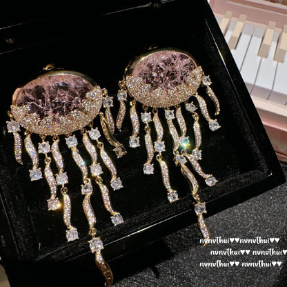 Luminous Drifter Deep Sea Jellyfish Dangle Earrings