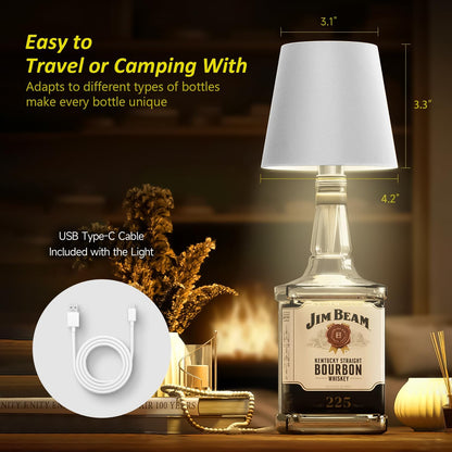 Bottle Lamp – RGB Rechargeable Light for Wine & Whiskey Bottles