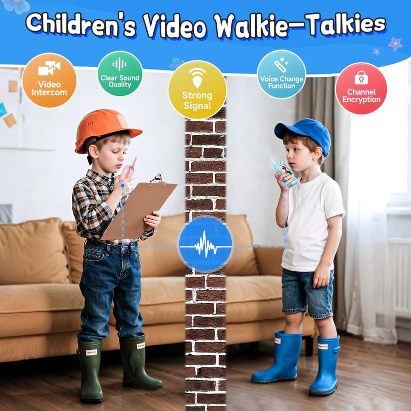 🔥 Black Friday Sale Is On Fire!📞 2PCS Kids Video Walkie Talkies Toys🎄