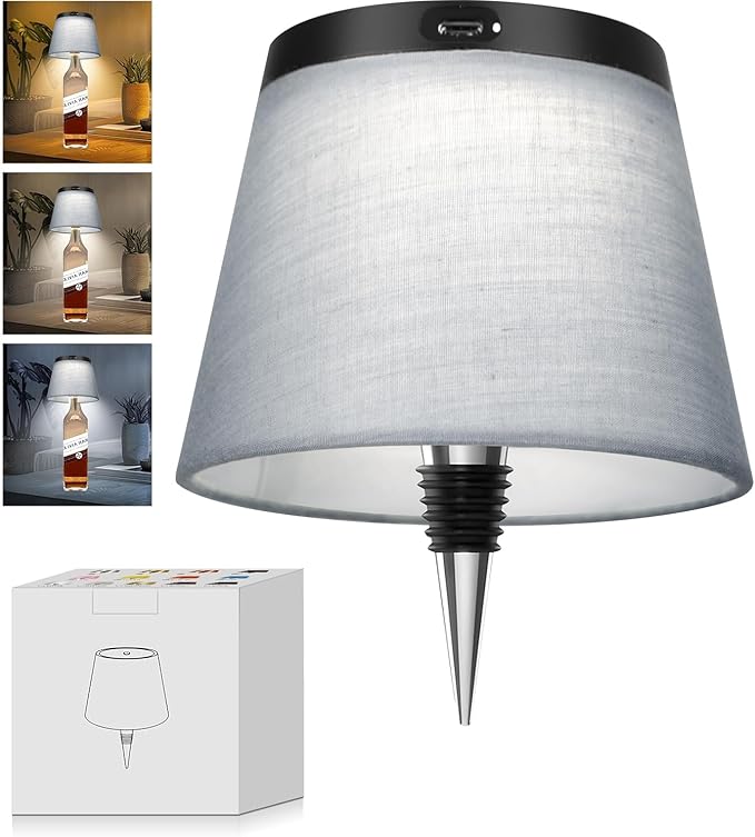 Bottle Lamp – RGB Rechargeable Light for Wine & Whiskey Bottles