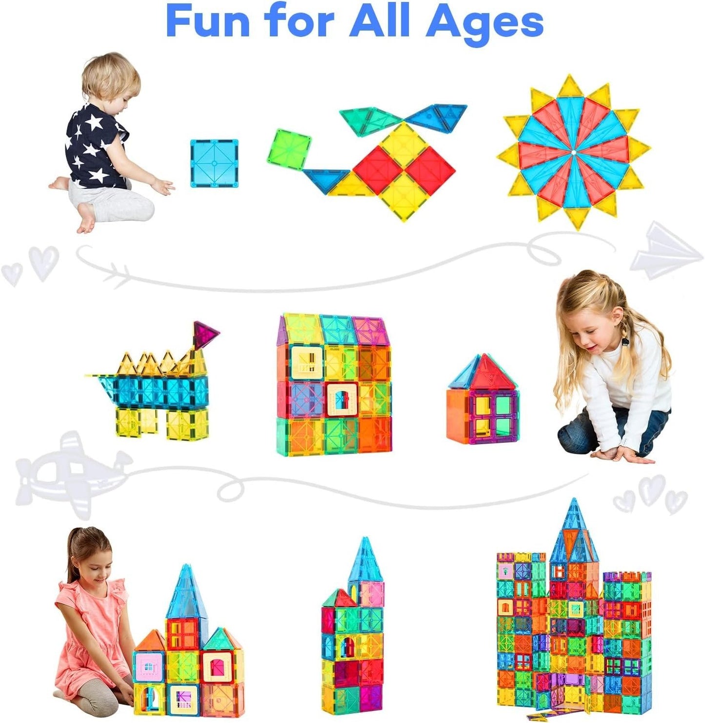 🔥🧲 Children's Magnetic Building Blocks – STEM Educational Toys