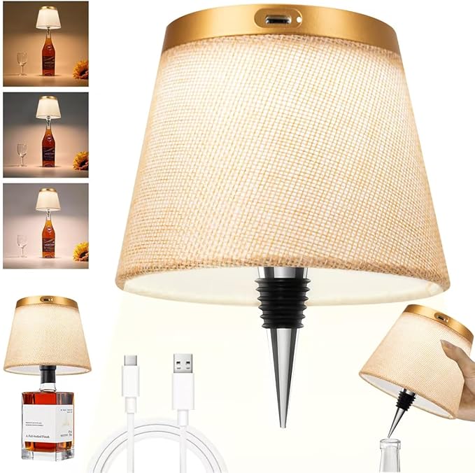 Bottle Lamp – RGB Rechargeable Light for Wine & Whiskey Bottles