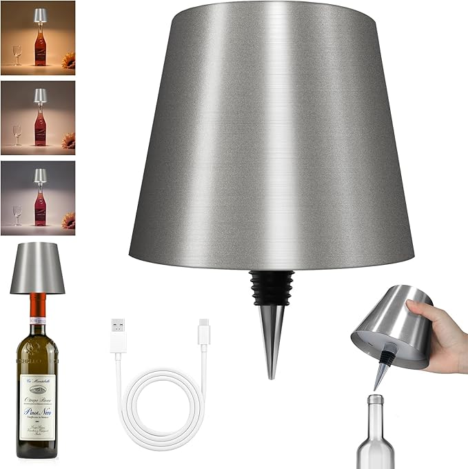 Bottle Lamp – RGB Rechargeable Light for Wine & Whiskey Bottles