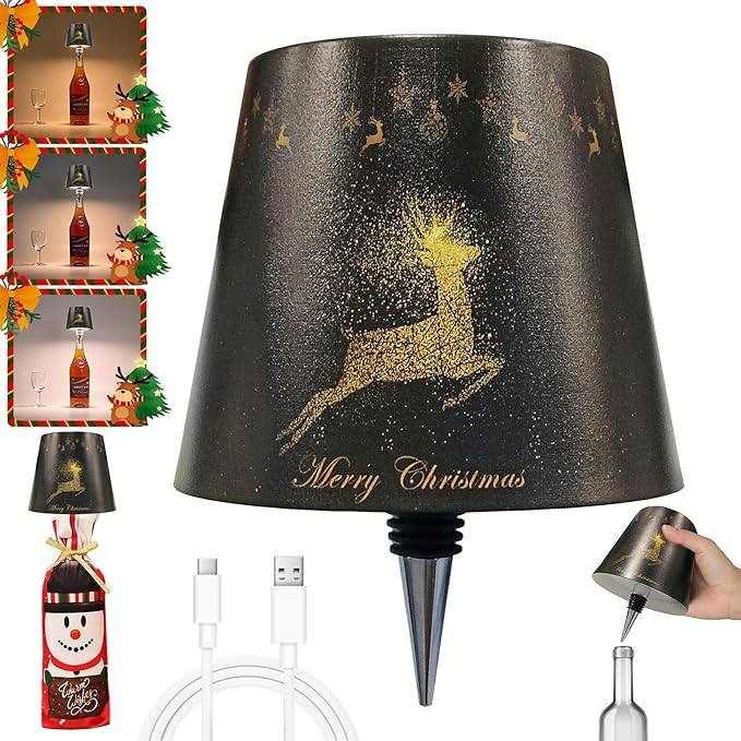 Bottle Lamp – RGB Rechargeable Light for Wine & Whiskey Bottles