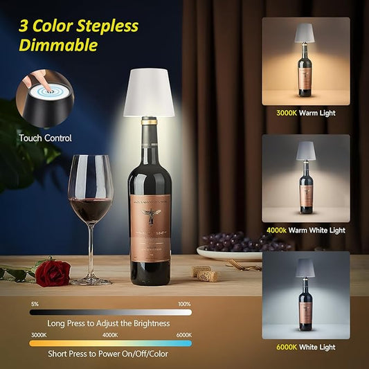 Bottle Lamp – RGB Rechargeable Light for Wine & Whiskey Bottles