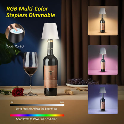 Bottle Lamp – RGB Rechargeable Light for Wine & Whiskey Bottles