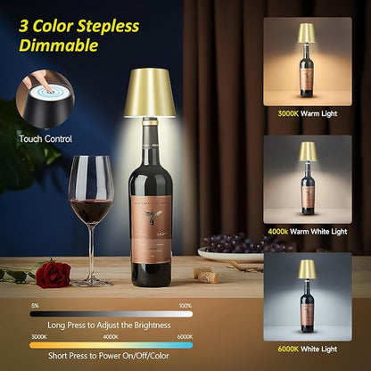 Bottle Lamp – RGB Rechargeable Light for Wine & Whiskey Bottles