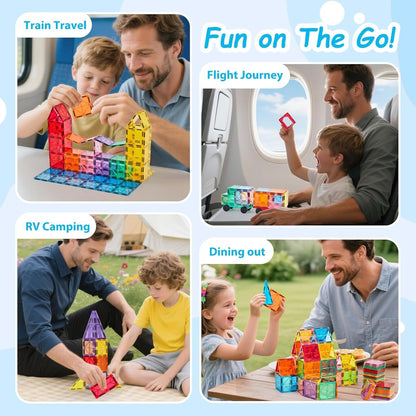 🔥🧲 Children's Magnetic Building Blocks – STEM Educational Toys