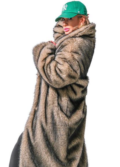 The Heiress | Luxurious Oversized Faux Fur Maxi Coat