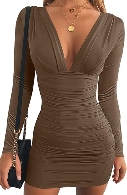 The Seraphina Ruched Sculpture Dress