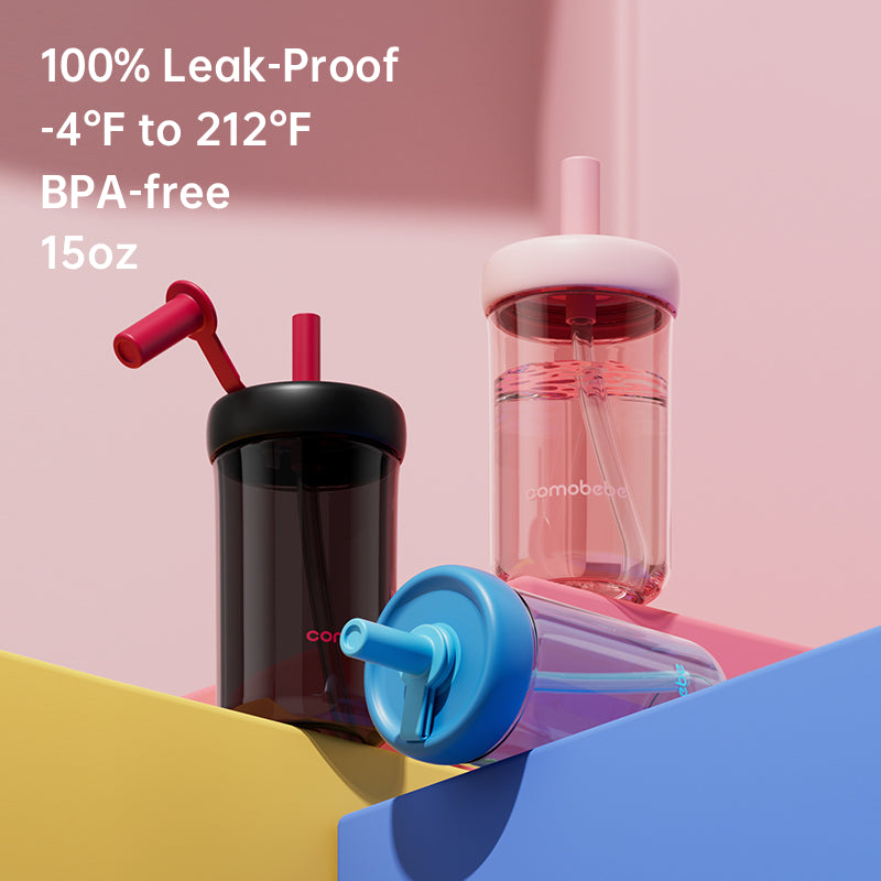 Baby tumblers 100% Leak-proof Tritan Straw Cup