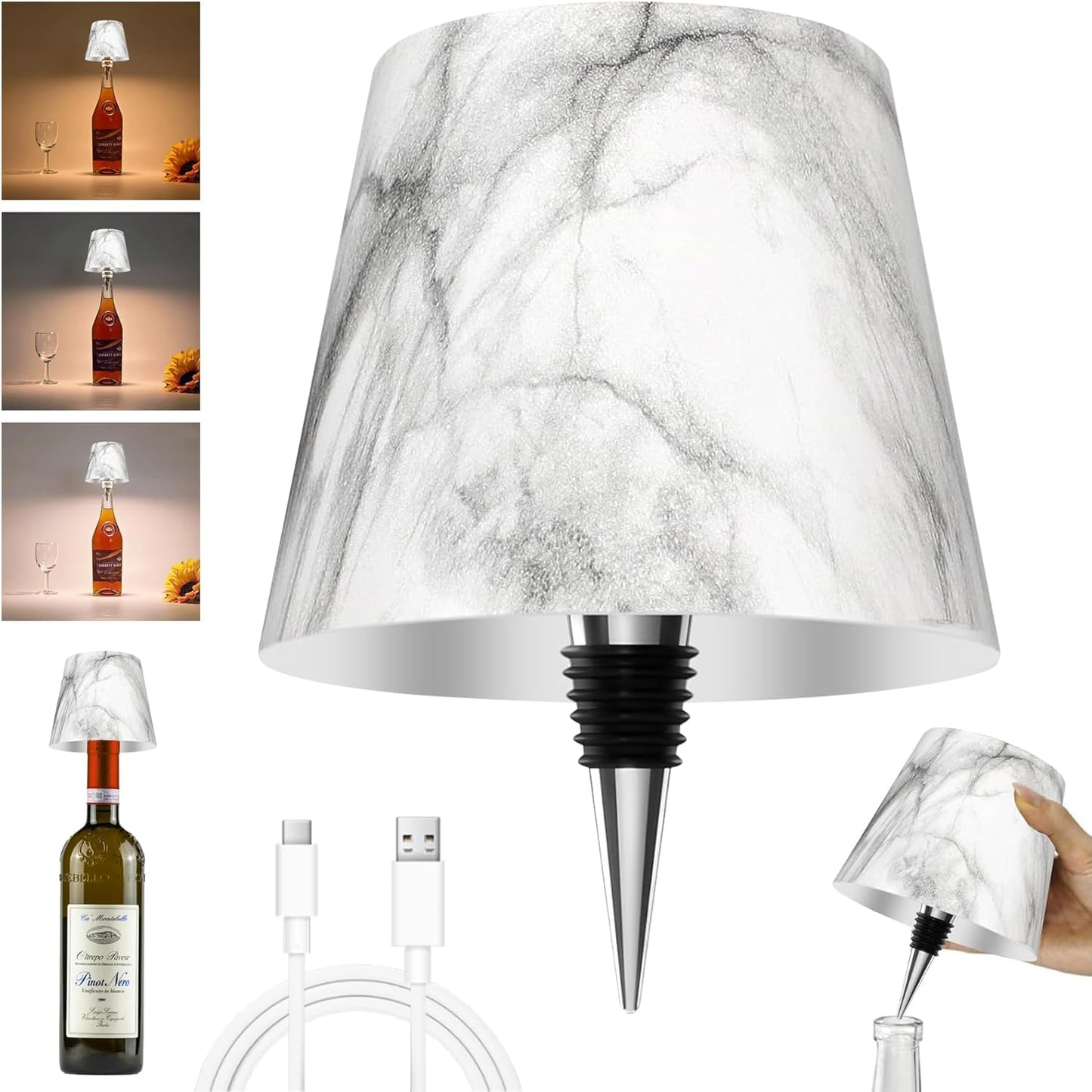 Bottle Lamp – RGB Rechargeable Light for Wine & Whiskey Bottles