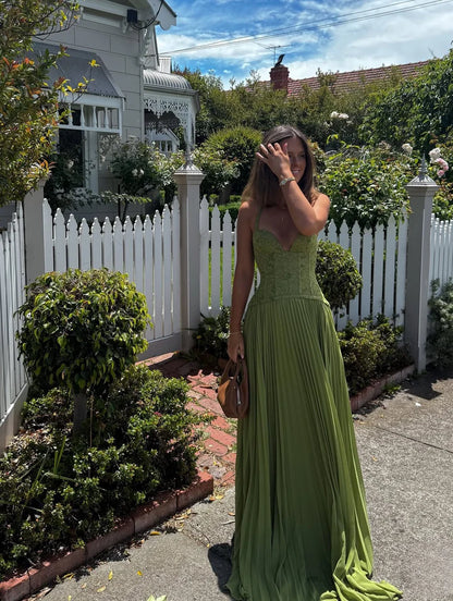 The Drape-Neck Sculpted Maxi Dress