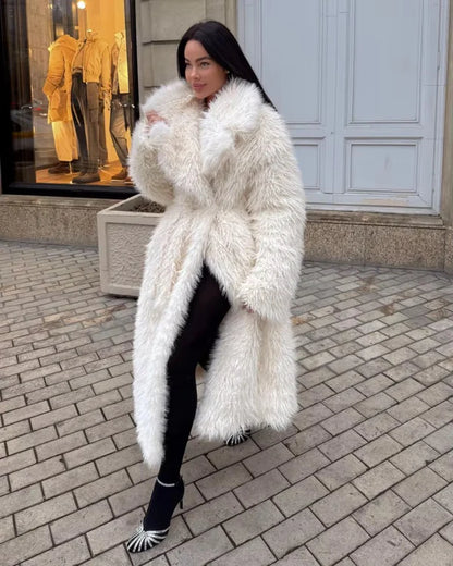 The Protagonist Long Plush Coat (Snow White)