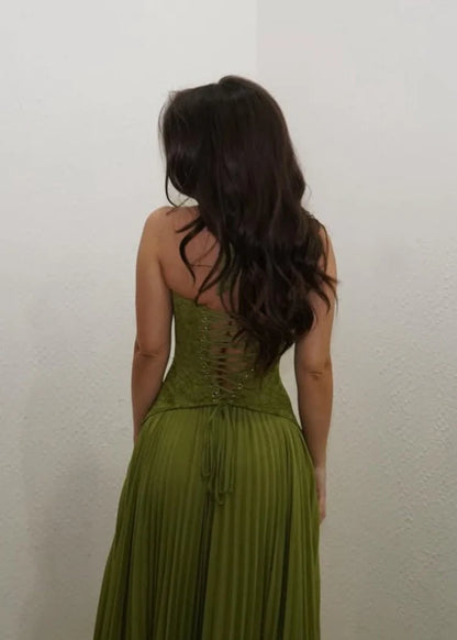 The Drape-Neck Sculpted Maxi Dress