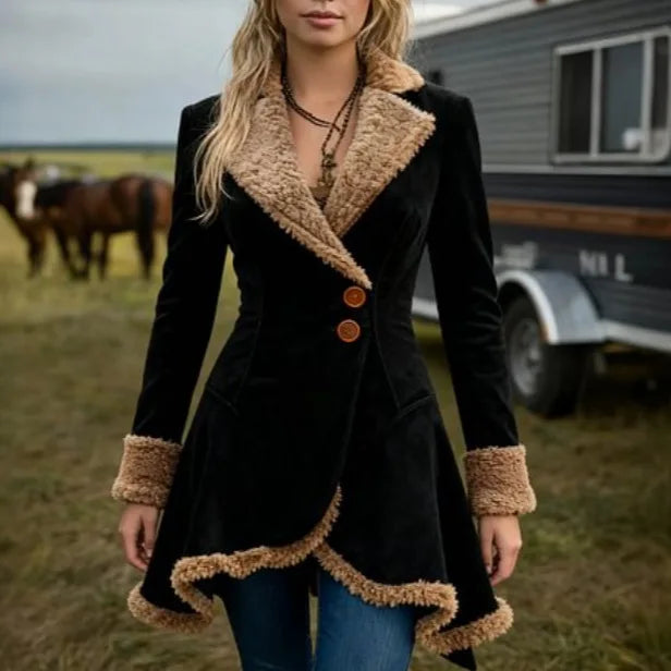 Faux Shearling Aviator Jacket – Oversized Leather & Fleece Winter Coat