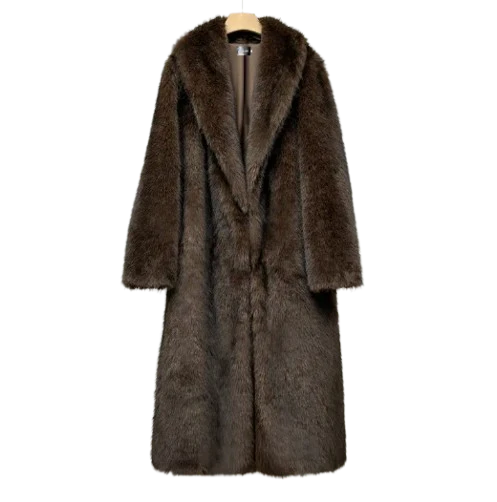 Premium Plush Faux Mink Long Coat