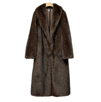 Premium Plush Faux Mink Long Coat
