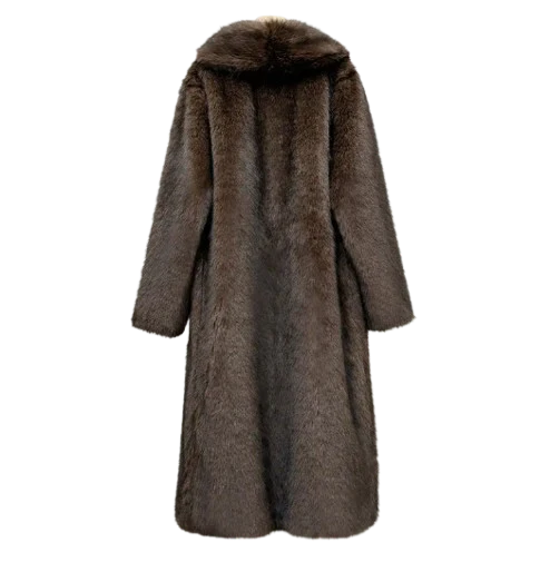Premium Plush Faux Mink Long Coat