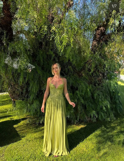 The Drape-Neck Sculpted Maxi Dress
