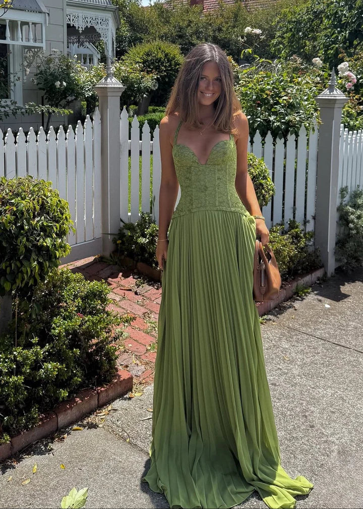 The Drape-Neck Sculpted Maxi Dress