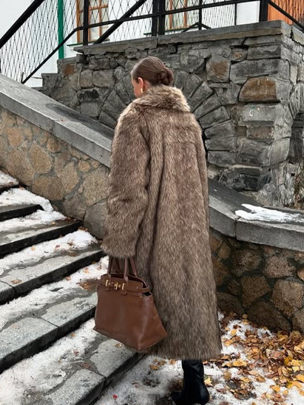 Premium Plush Faux Mink Long Coat