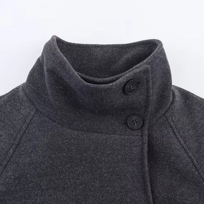 Ariana High Collar Long Belted Coat