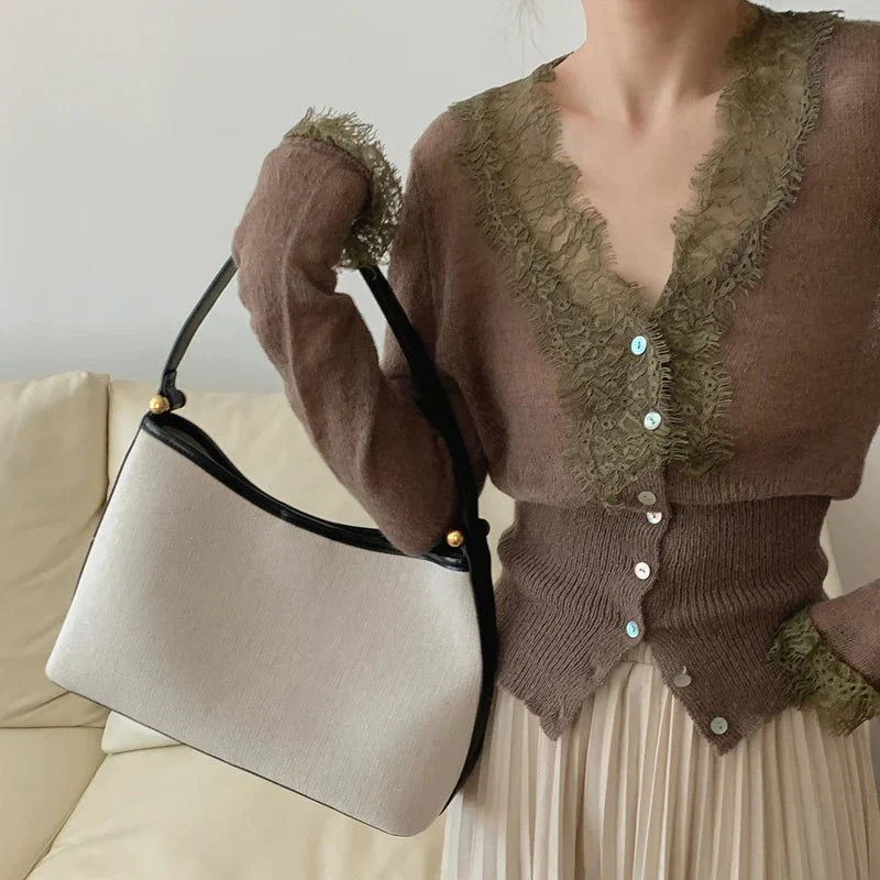 Aurelie Knitted Lace Cardigan