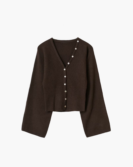 Luna Fitted Knit Button Cardigan