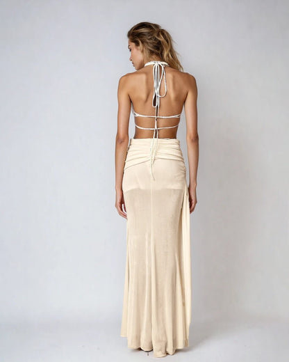 Elyse Halterneck Backless Maxi Dress