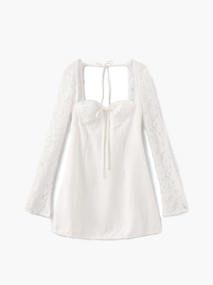 Louise mini dress with lace details
