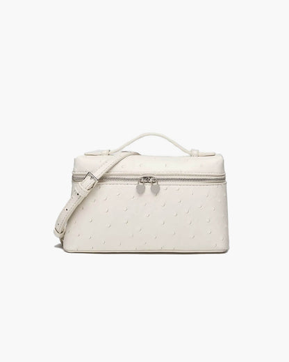 Harper Ostrich inspired Leather Vanity Bag