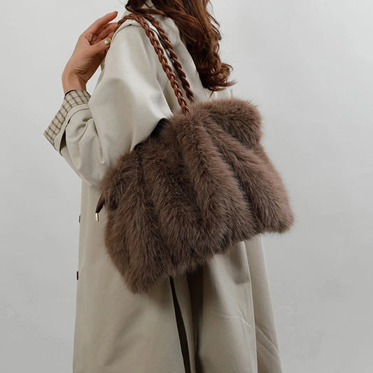 Loreen Faux Fur Tote Bag