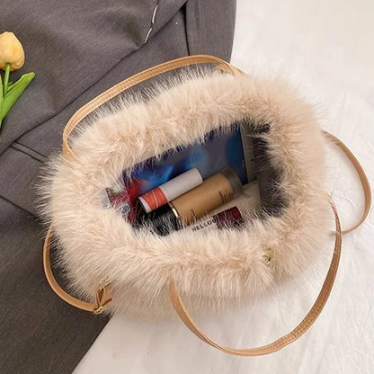 Maricar Faux Fur Crossbody Bag