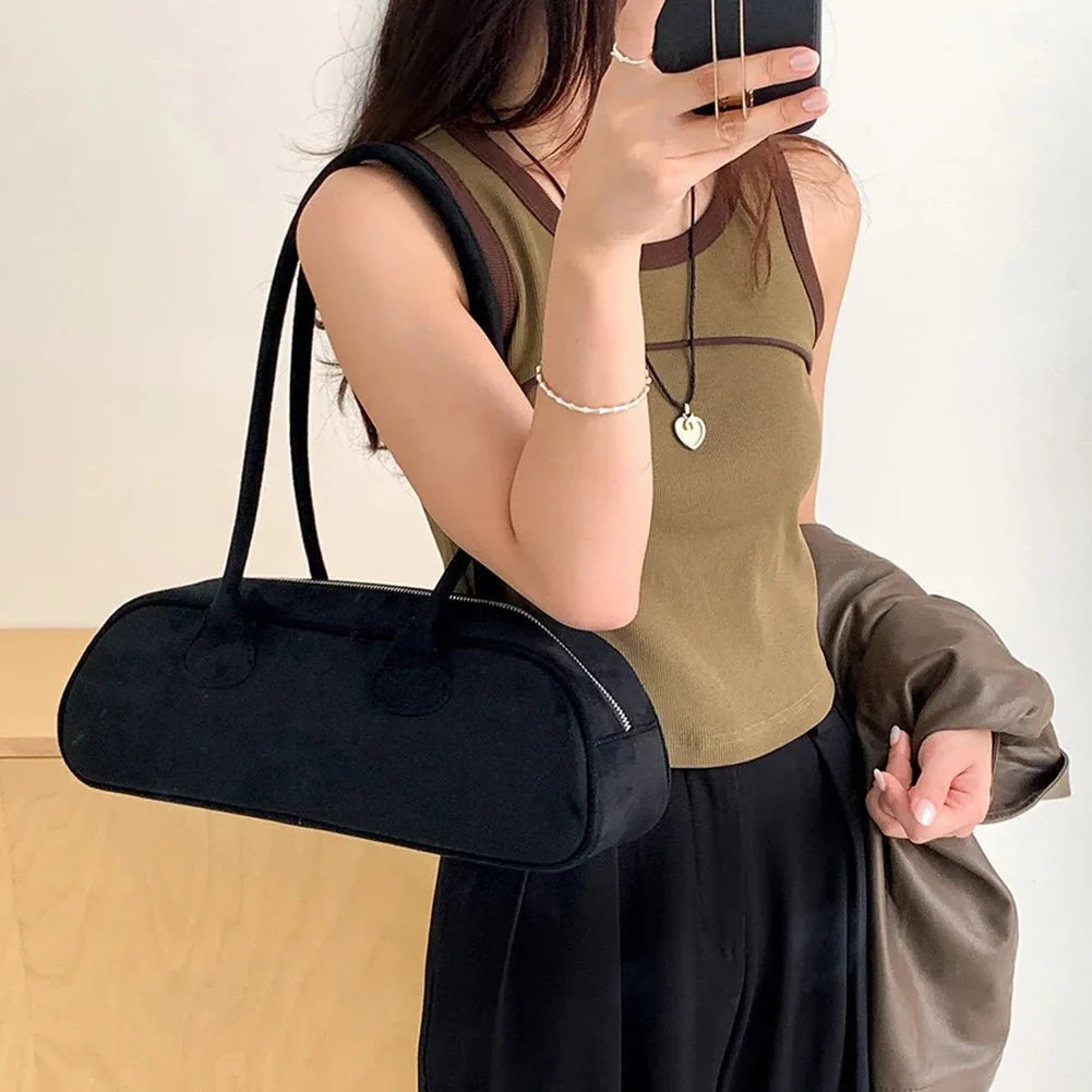 Pauleen Baguette Suede Bag