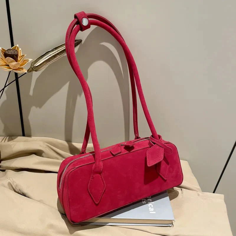 Rebecca Suede Shoulder Bag