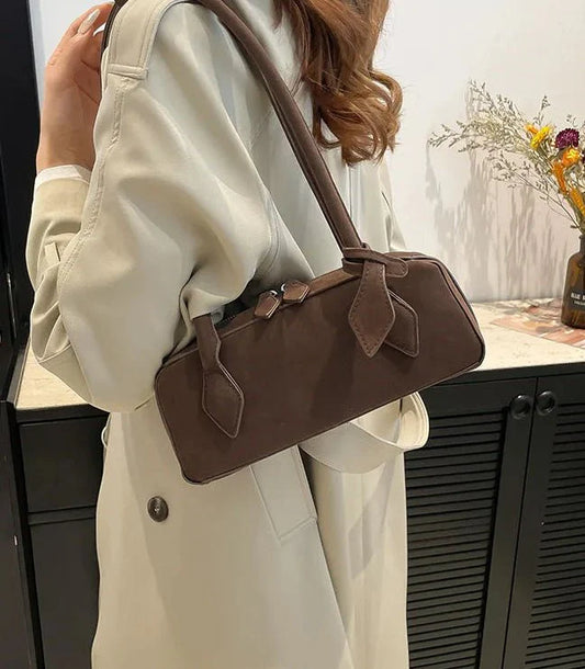 Rebecca Suede Shoulder Bag