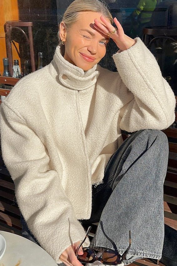 Arabel Stand Collar Cropped Coat