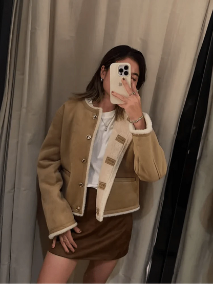 Aralyn Faux Fur Suede Coat