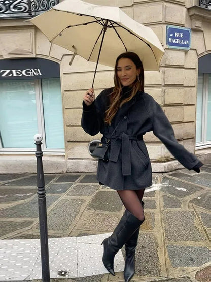 Ashley Stand Collar Short Coat