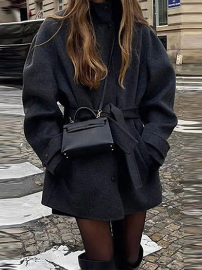 Ashley Stand Collar Short Coat