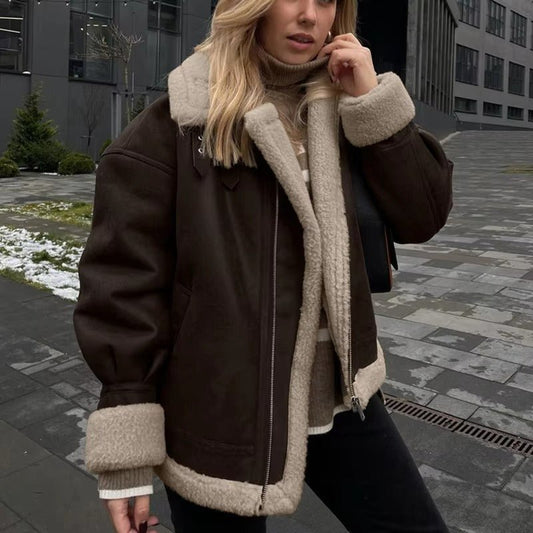 Aurora Suede Faux leather Jacket