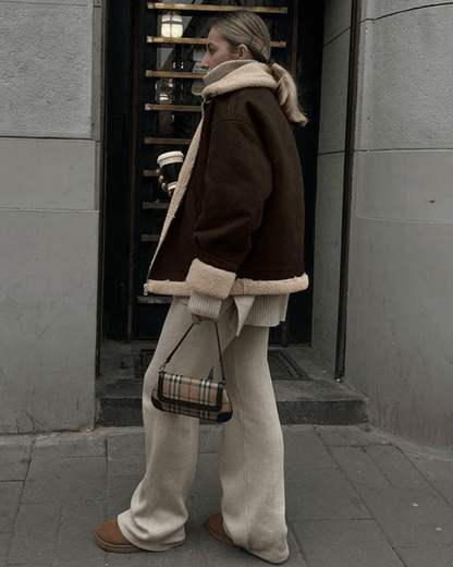 Aurora Suede Faux leather Jacket