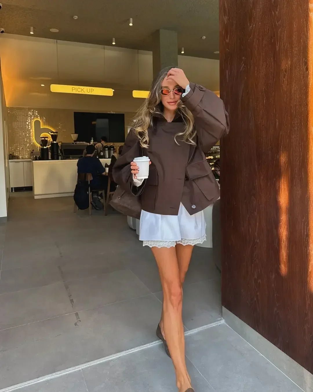 Beatrice Cropped Trench Coat