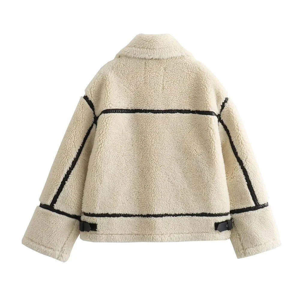 Chantal Boucle Bomber Jacket