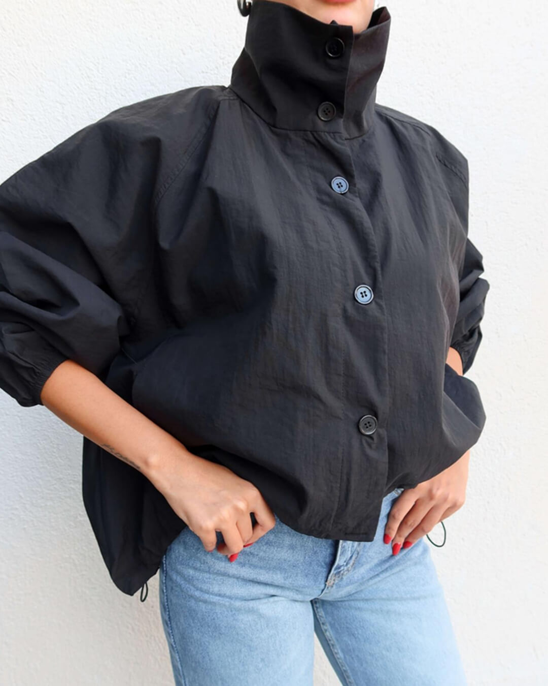 Clara High-Neck Bomber Jacket