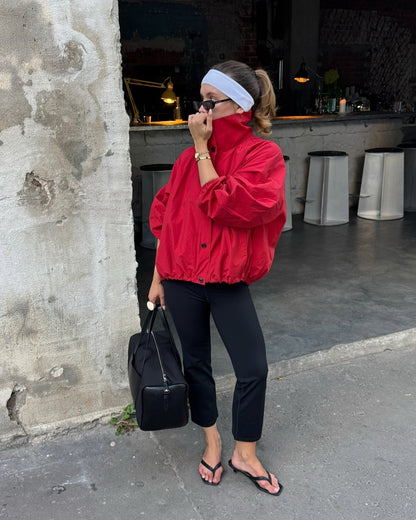 Clara High-Neck Bomber Jacket