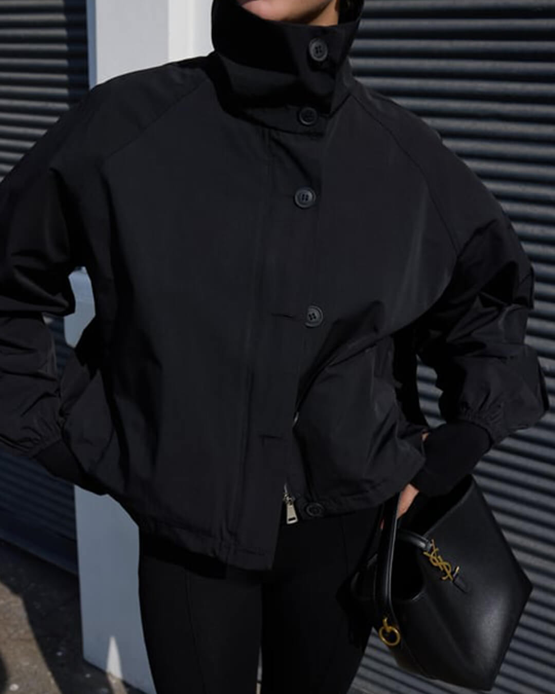 Clara High-Neck Bomber Jacket